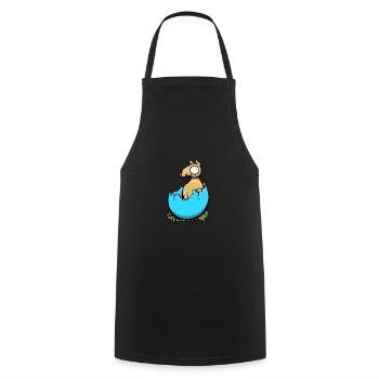 Easter Llama - Cooking Apron - black - Front - AI Model Male 185 dark (185cm)