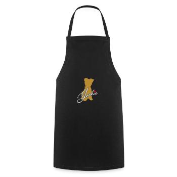 Yorkie Silhouette Yorkshire Terrier avec coeur - Tablier de cuisine - noir - Devant - AI Model Male 185 dark (185cm)