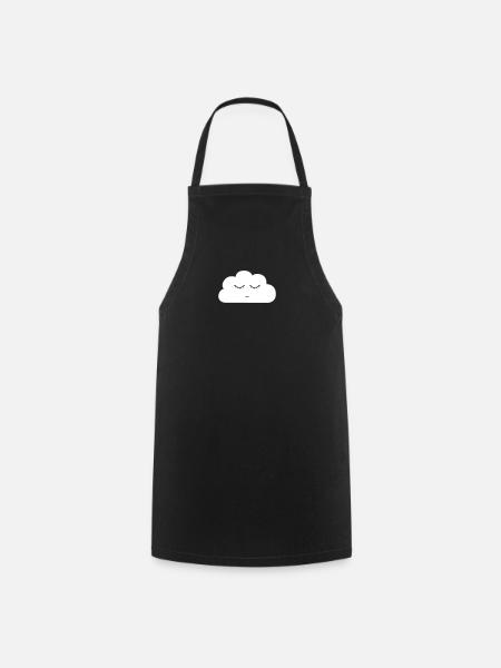 Cloud with sleeping face - Cooking Apron - black