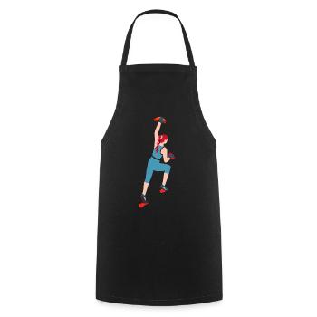 Klettern, Boulder, Sportklettern, Kletterwand Top - Kochschürze - Schwarz - Vorne - AI Model Male 185 dark (185cm)