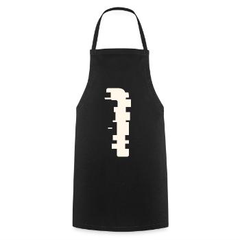 1 - Cooking Apron - black - Front - AI Model Male 185 dark (185cm)