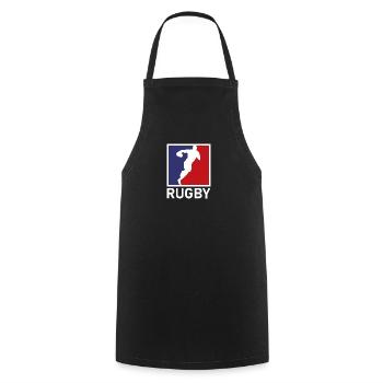 RUGBY RUGBY PLAYER - Cooking Apron - black - Front - AI Model Male 185 dark (185cm)
