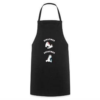 Yoga Unicorn - Kochschürze - Schwarz - Vorne - AI Model Male 185 dark (185cm)
