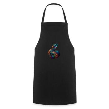 TRES BEAU LAPIN - Tablier de cuisine - noir - Devant - AI Model Male 185 dark (185cm)