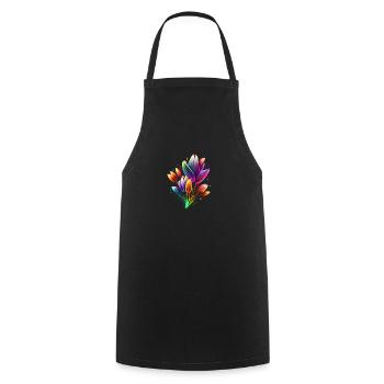 BELLE FLEUR CROCUS - Tablier de cuisine - noir - Devant - AI Model Male 185 dark (185cm)