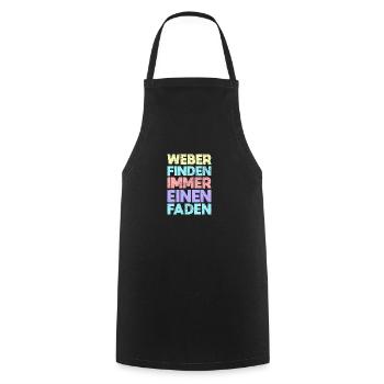 Weber Finden Immer Einen Faden - Kochschürze - Schwarz - Vorne - AI Model Male 185 dark (185cm)