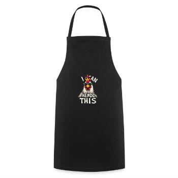Je peux le faire, éleveur de poulets - Tablier de cuisine - noir - Devant - AI Model Male 185 dark (185cm)