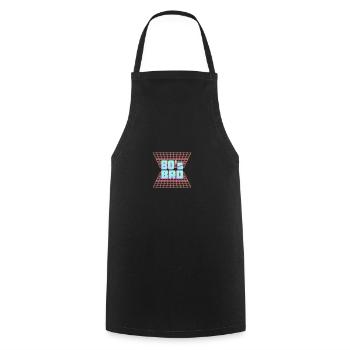 80s Bro 80's 90's Party - Cooking Apron - black - Front - AI Model Male 185 dark (185cm)
