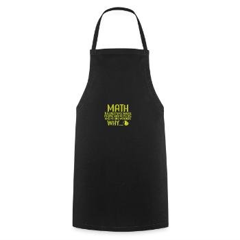 Math et Pears Mathématiques Calculs Nombres - Tablier de cuisine - noir - Devant - AI Model Male 185 dark (185cm)