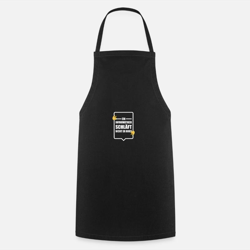 Informatiker Programmierer Admin Nerd Geschenk - Kochschürze - Schwarz
