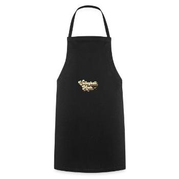 Volleyball Maman Vintage Femmes Fête des Mères - Tablier de cuisine - noir - Devant - AI Model Male 185 dark (185cm)