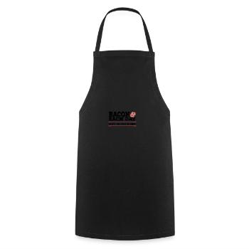 Bacon A Day Funny Diet Anti-Vegan - Cooking Apron - black - Front - AI Model Male 185 dark (185cm)