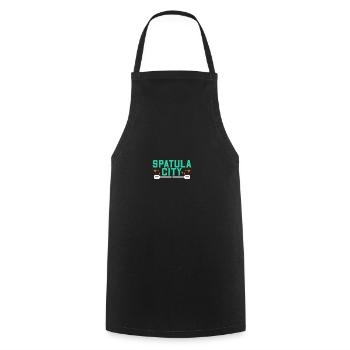 Spatula City Chef Food Professional Baker - Tablier de cuisine - noir - Devant - AI Model Male 185 dark (185cm)