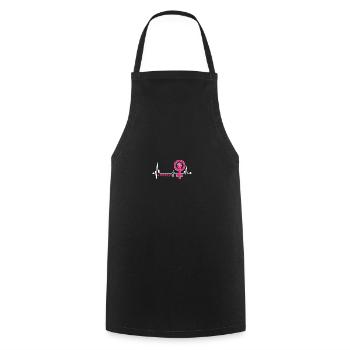 Féminisme Heartbeat - Tablier de cuisine - noir - Devant - AI Model Male 185 dark (185cm)