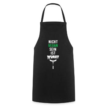 nicht vegans sein ist Wurst Geschenk - Kochschürze - Schwarz - Vorne - AI Model Male 185 dark (185cm)