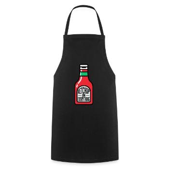 Ketchup Tomato ketchup - Cooking Apron - black - Front - AI Model Male 185 dark (185cm)