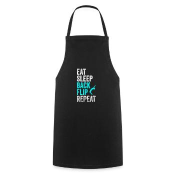 Eat Sleep Back Flip Repeat Shirt Gymnastic Tee - Kochschürze - Schwarz - Vorne - AI Model Male 185 dark (185cm)
