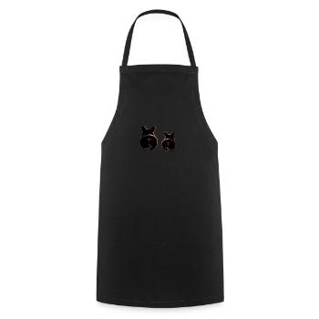 Two corgis with cute butts - Cooking Apron - black - Front - AI Model Male 185 dark (185cm)