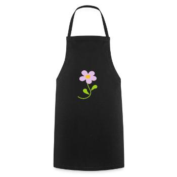 Flower pastel flower flowers pastel flowers lilac - Cooking Apron - black - Front - AI Model Male 185 dark (185cm)