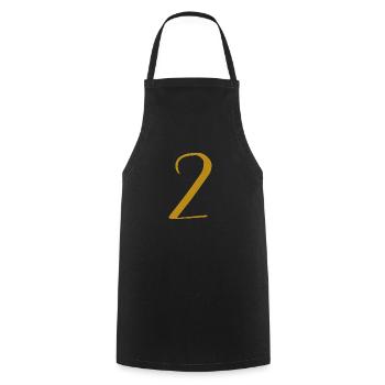 2 - Kochschürze - Schwarz - Vorne - AI Model Male 185 dark (185cm)
