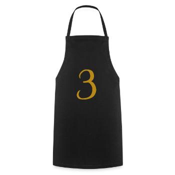 3 - Tablier de cuisine - noir - Devant - AI Model Male 185 dark (185cm)