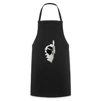 Corsica Map of the island of Corsica France - Cooking Apron - black - Front - AI Model Male 185 dark (185cm)