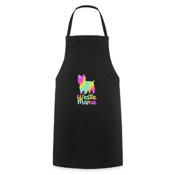 West Highland Terrier - Cooking Apron - black - Front - AI Model Male 185 dark (185cm)