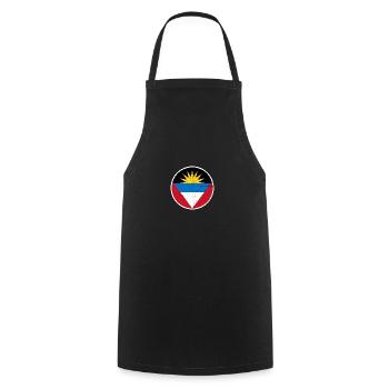 Antigua & Barbuda Flag Antiguan - Cooking Apron - black - Front - AI Model Male 185 dark (185cm)