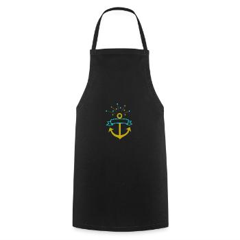 USA Anchor Gift America American USA Vereini - Cooking Apron - black - Front - AI Model Male 185 dark (185cm)