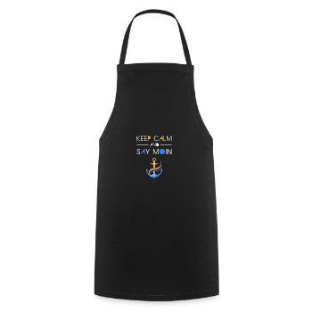 Moin Nordsee Hambourg Allemagne du Nord Cadeau - Tablier de cuisine - noir - Devant - AI Model Male 185 dark (185cm)