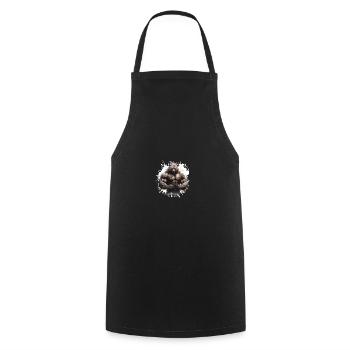 Muscles du grizzli - Tablier de cuisine - noir - Devant - AI Model Male 185 dark (185cm)