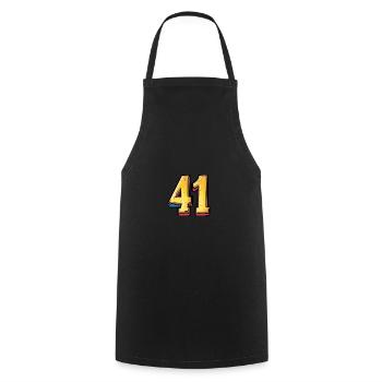 Bande dessinée à 41 numéros - Tablier de cuisine - noir - Devant - AI Model Male 185 dark (185cm)