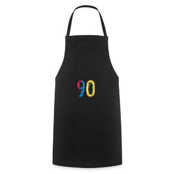 90 Number Comic - Cooking Apron - black - Front - AI Model Male 185 dark (185cm)
