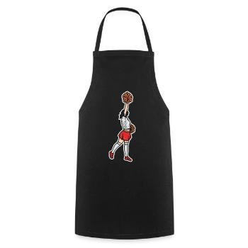 Croquis de fille de pom-pom girl - Tablier de cuisine - noir - Devant - AI Model Male 185 dark (185cm)