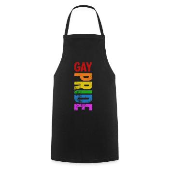 GAY Pride | LGBT | Love instead of hate - Cooking Apron - black - Front - AI Model Male 185 dark (185cm)