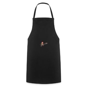 Robin Bird with Fairy Lights Garden Bird - Cooking Apron - black - Front - AI Model Male 185 dark (185cm)