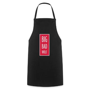big bad wolf quote - Cooking Apron - black - Front - AI Model Male 185 dark (185cm)