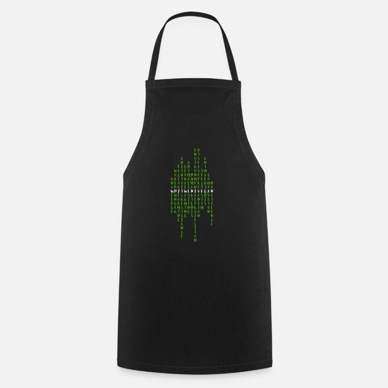 Why I went VEGAN 1a - Cooking Apron - black