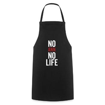 No Ann No Life - Cooking Apron - black - Front - AI Model Male 185 dark (185cm)