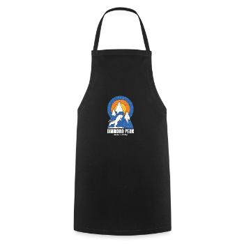 Retro Diamond Peak Ski White Fox - Cooking Apron - black - Front - AI Model Male 185 dark (185cm)