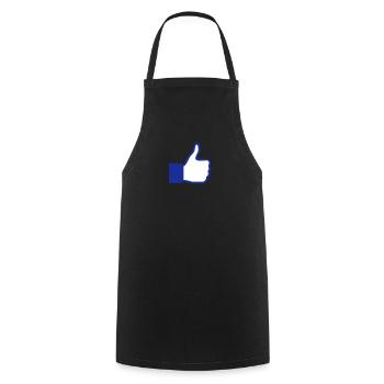 social network button - Kochschürze - Schwarz - Vorne - AI Model Male 185 dark (185cm)