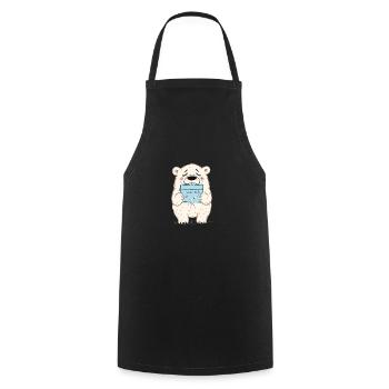 Eisbären Retten - Kochschürze - Schwarz - Vorne - AI Model Male 185 dark (185cm)