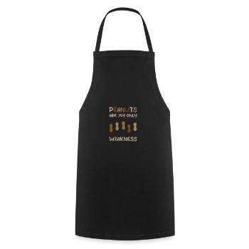 Sensibilisation à l’allergie aux arachides et aux noix - Tablier de cuisine - noir - Devant - AI Model Male 185 dark (185cm)