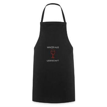 Winzer Wein Weinbauer Rotwein Geschenk - Kochschürze - Schwarz - Vorne - AI Model Male 185 dark (185cm)