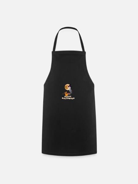 Schuhschnabel Oriole Halloween Kürbis Mond Vogel - Kochschürze - Schwarz