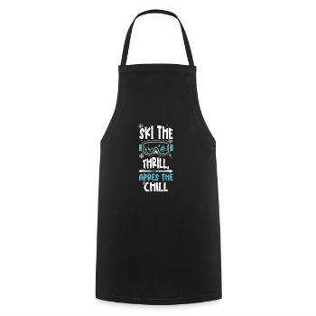 Ski the thrill, après the chill - Cooking Apron - black - Front - AI Model Male 185 dark (185cm)