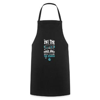Ski the rough, après the smooth - Cooking Apron - black - Front - AI Model Male 185 dark (185cm)