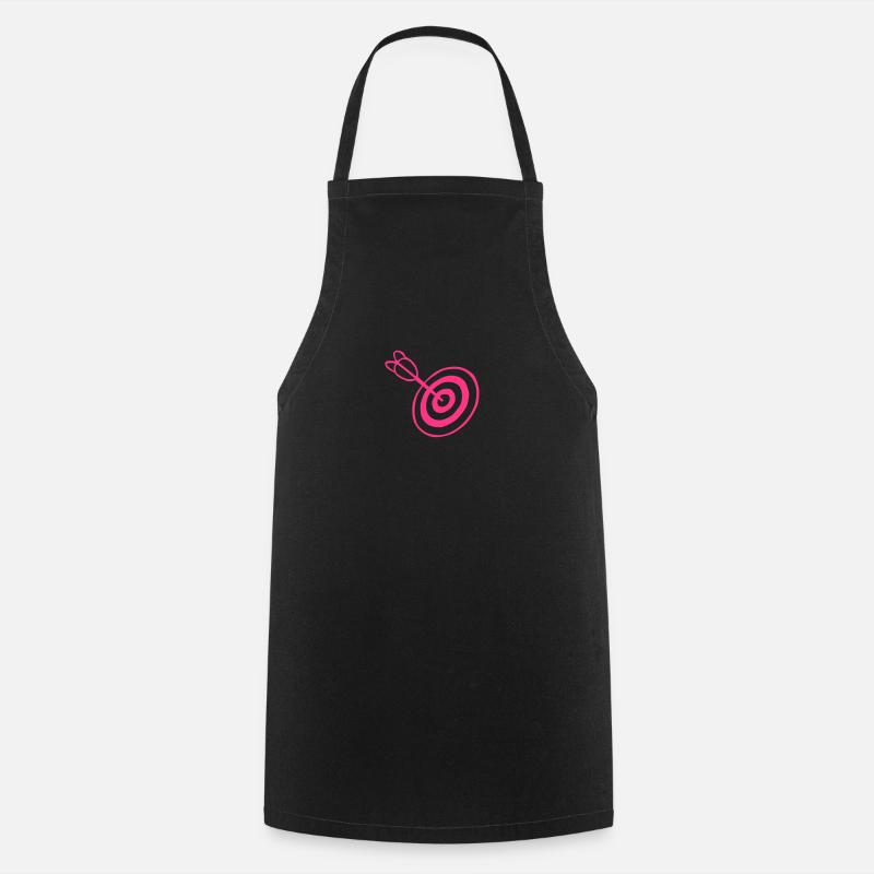 cible fleche flechette mille centre - Tablier de cuisine - noir