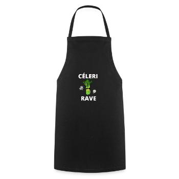 céleri rave - Tablier de cuisine - noir - Devant - AI Model Male 185 dark (185cm)