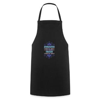 First name Imani - Cooking Apron - black - Front - AI Model Male 185 dark (185cm)